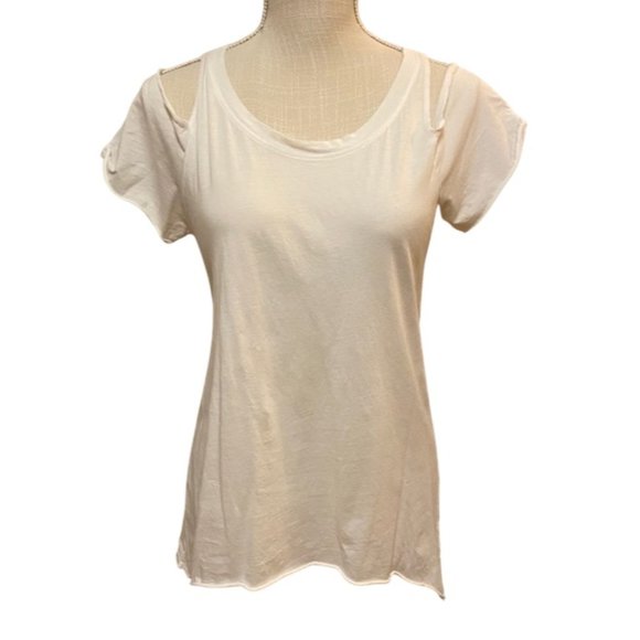AMADE Shoulder CUTOUT white t-shirt (S) - Picture 1 of 3